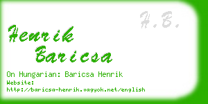 henrik baricsa business card